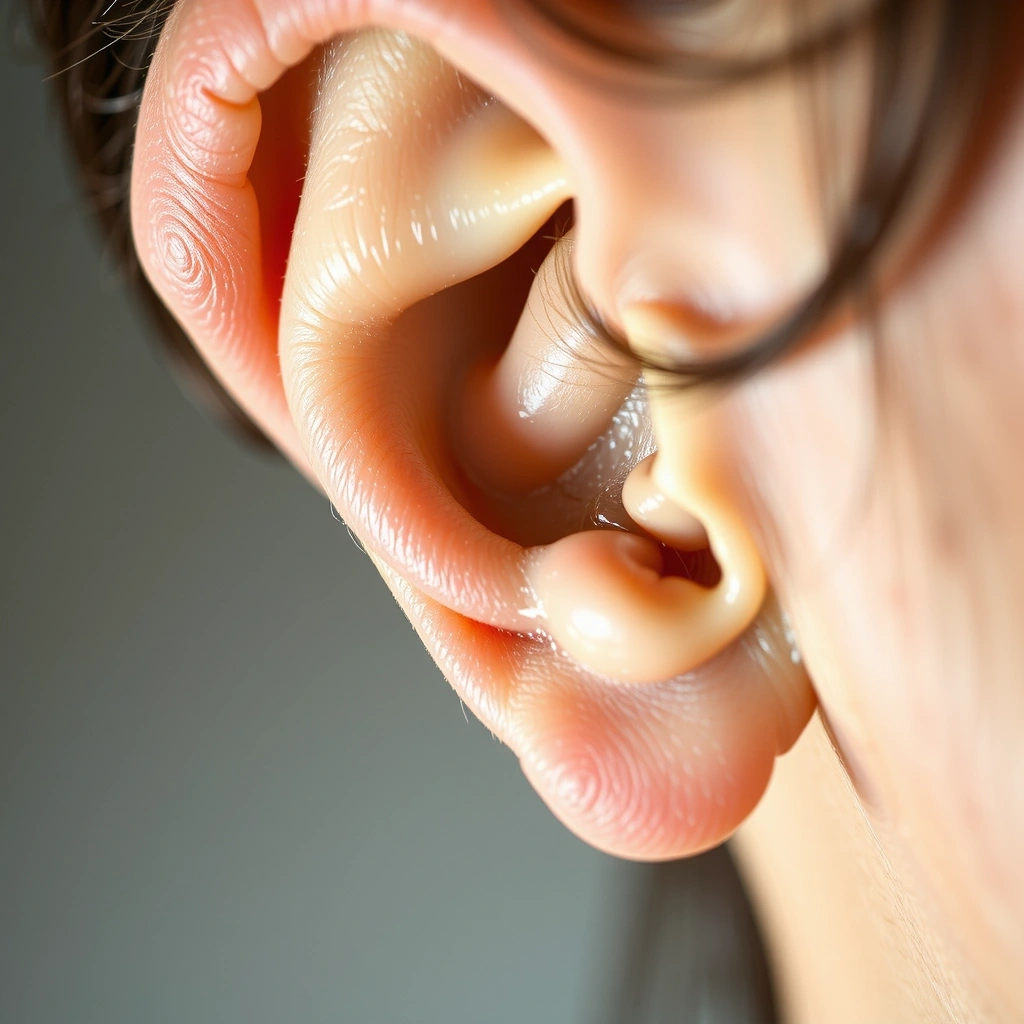 Schemat naczyń krwionośnych wpływających na ucho wewnętrzne